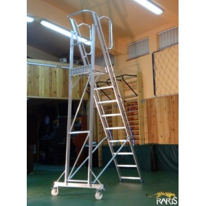 Scara platforma aluminiu RARIS, trepte inguste, mobila, pliabila, tip SPMI - Img 6