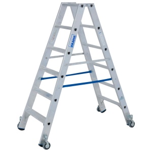 Scara Stabilo dubla 2x6 trepte, cu roti - Img 2
