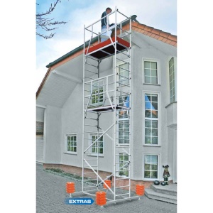 Schela mobila Corda 0,6 x 1,5m, aluminiu, inaltime lucru 6.85m (A+B+C) - Img 3