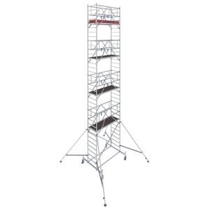 Schela mobila Stabilo S10 0,75 x 2m, aluminiu, inaltime lucru 10,4m - Img 12
