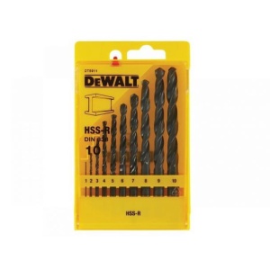 Set 10 burghie pentru metal DeWALT DT5911, tip HSS-R DIN 338, 1 - 10 mm, coada cilindrica, in caseta plastic - Img 2