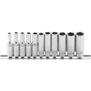 Set 11 piese BGS chei tubulare lungi 1/4", 4 -13 mm - Img 1