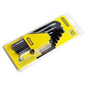 Set 12 chei Stanley imbus lungi, cap sferic L 1/16"-3/8" - Img 2