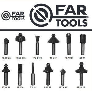 Set 12 freze 8mm, FarTools - Img 2