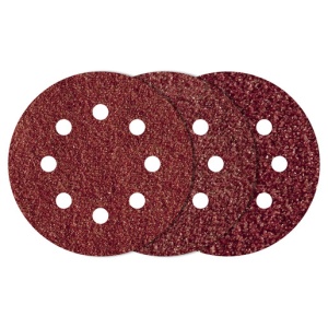 Set 15 foi abrazive Wolfcraft 8401000, prindere velcro, pentru lemn, D 125 mm, P60/80/120