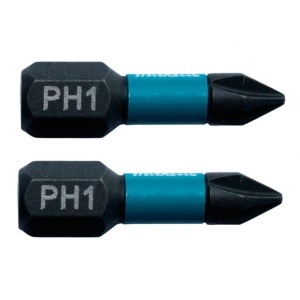Set 2 biti Makita Impact Black Hex 1/4" 25mm PH1