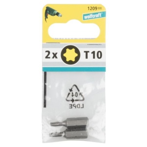 Set 2 biti pentru insurubat Wolfcraft 1209000, TX10, prindere E63, lungime 25 mm - Img 2