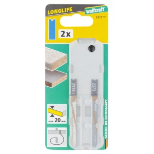 Set 2 panze pentru fierastrau pendular Wolfcraft 2373000, prindere in U, pentru lemn / plastic, adancime taiere 20 mm - Img 2