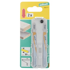 Set 2 panze pentru fierastrau pendular Wolfcraft 3561000, prindere in T, pentru lemn, adancime taiere 30 mm - Img 2