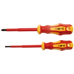 Set 2 surubelnite electrician izolate BGS VDE 1000V