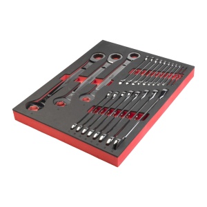 Set 22 bucăți chei combinate cu clichet MAX BITE în inserție spumă 6-32 mm - Img 2