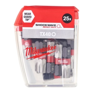 Set 25 buc cap surubelnita Torx (TX) TX 40 x 25 mm Milwaukee SHOCKWAVE - Img 2