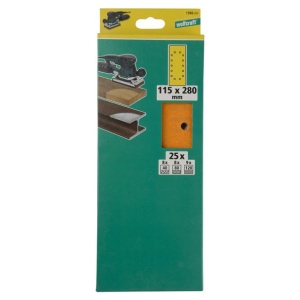 Set 25 foi abrazive Wolfcraft 1986200, pentru lemn si metale, Gr. A40, A80, A120, 115x280 mm - Img 2