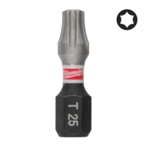 Set 3 biti de impact Milwaukee Shockwave Impact Duty™, TX25x25mm - Img 1