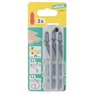 Set 3 panze pentru fierastrau pendular Wolfcraft 2379000, prindere in T, pentru lemn, adancime taiere 25 mm - Img 2