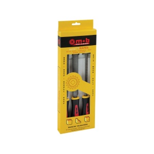 Set 3 raşpele cu maner MOB - 200 mm S