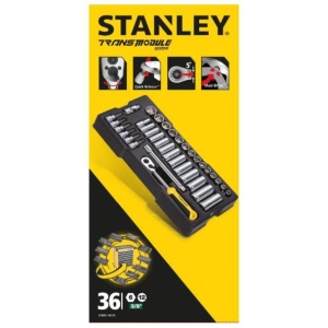 Set 36 piese insurubare Stanley STMT1-74174, antrenoare si accesorii 3/8" in modul pentru sertare - Img 3