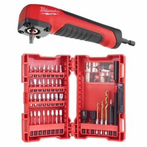 Set 51 piese Milwaukee biti + adaptor la unghi de 90 grade