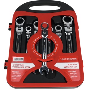 Set 7 chei combinate fixe Rothenberger inelare cu clichet tip ROCLICK, 8-19 mm - Img 2