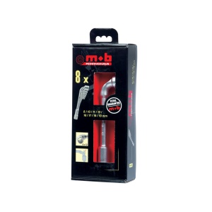 Set 8 chei pipa,cu dublu si simplu hexagon, MOB SH+DH in DISPLAYBOX 8-19 mm