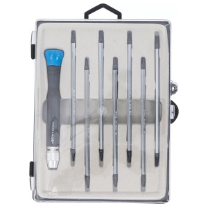 Set 8 piese pentru electronisti, 7 varfuri duble + maner