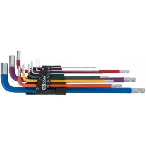 Set 9 chei imbus KS TOOLS cu cap sferic, 1,5-10 mm - Img 1