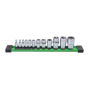 Set cap cheie tubulară ¼″,⅜,″½″ Torx, sistem metric (12 buc) - Img 1