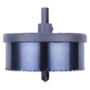 Set carote standard Wolfcraft 8918000, cu 5 carote cu diametre multiple: 68, 74, 80, 90, 100 mm, adancime de taiere 38 mm, tija hexagonala - Img 2