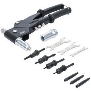 Set cleste BGS de tras nituri-pop, piulite nit si bolturi-nit, cap rotativ 360° - Img 2