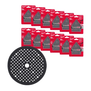 Set de 12 buc de plasă abrazivă granulație 120, 67x80, plus suport - Img 2