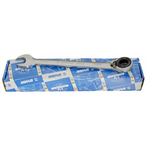 Set de 7 chei combinate forjate cu clichet in cutie de carton Unior 8-19 mm