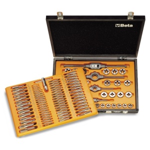 Set filiere, tarozi si accesorii, in cutie de lemn 446/C110