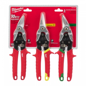 Set foarfece pentru tablă 3buc. Milwaukee [ 48224530 și 48224520, 48224510 ]