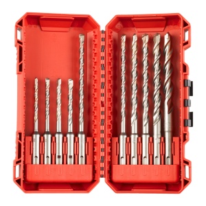 Set nr. 2 cu 10 bucăți SDS+ M2, Ø 5 / 5 / 6 / 6 x 110 mm și Ø 6 / 6 / 8 / 8 / 10 / 12 x 160 mm - Img 1