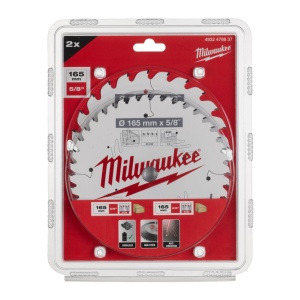 Set pachet cu 2 bucăți 165 x ⅝″ (1 x 165 x ⅝" x 24 dinți, tăieri rapide lemn (4932471311) + 1 x 165 x ⅝" x 40 dinți, tăieri curate lemn (4932471312)) - Img 2