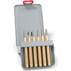 Set standard de perforatoare Rennsteig în cutie metalică, 6 piese