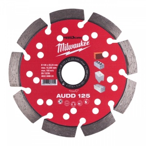 Speedcross AUDD Milwaukee, asfalt, beton moale, materiale constructii (Diametru interior disc (mm): 22.23, Tip: AUDD 125, Diametru disc (mm): 125, Înălțime segment (mm): 10)