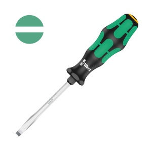 Surubelnita electrician Wera 334 SK dreapta 0.8 x 4.5 x 5 x 8 x 90 x 98 cap Lasertip maner verde antirostogolire 05007672001