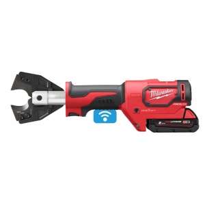 Taietor hidraulic de cabluri cu acumulator Milwaukee M18 ONEHCC-201C CU/AL SET, taie cablu Cu/Al ∅ 35 mm, livrat cu acumulator, valiza