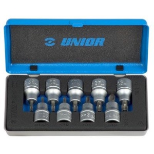 Trusa 9 piese Unior capete chei tubulare profil surubelnita 1/2”