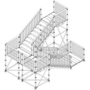 Turn scara Multicom TS, CONDOR inaltime etaj 2.00 m. Sistem prindere – multidirectional