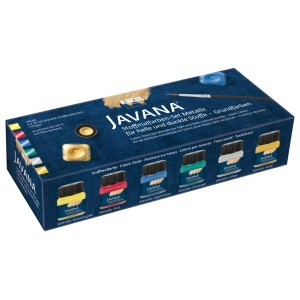 Vopsea textile Kreul Javana metalică Basic 20 ml 6/set