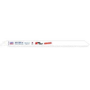 007/280 BI Panza Bi-Metal pentru fierastrau sabie pentru neferoase, otel si lemn cu cuie / 5 bucati, DIM 280 x 19 x 0.9 mm