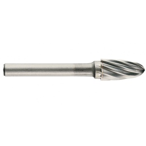 1036671 Freza din carbura de tungsten forma F - arcuita cu cap rotunjit, tais simplu, tip A, DIM 12, Coada 6