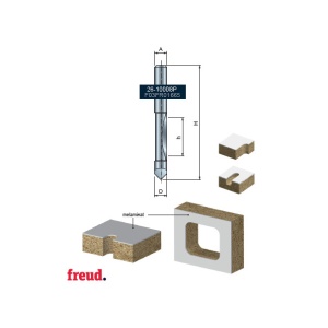 26- Freza pentru decupat placata CMS Z=1 cu coada, DIM 8 - 26-10008P