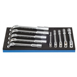964/18ASOS Set de capete cu chei inelare dublu cotite in modul SOS / 10 piese - 621073 - 8-19 mm
