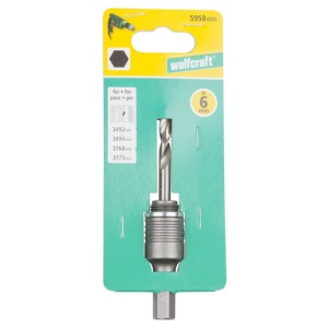 Adaptor pentru carote bimetal cu burghiu de centrare Wolfcraft 5958000, lungime 68 mm, filet 5/8" - Img 2
