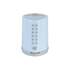 Ascuțitoare plastic simplă cu container mini grip 2001 bleu sake Faber-Castell - Img 2