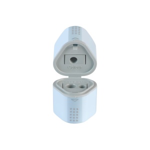 Ascuțitoare plastic triplă cu container grip 2001 bleu sky Faber-Castell - Img 2