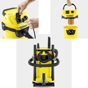 Aspirator uscat/umed WD3PV-17/4/20 cu priza pentru scule - Img 2